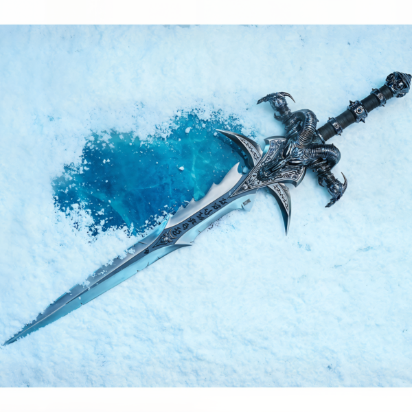 BLIZZARD OFFICIAL: World of Warcraft Frostmourne Sword Premium Replica with Base Set