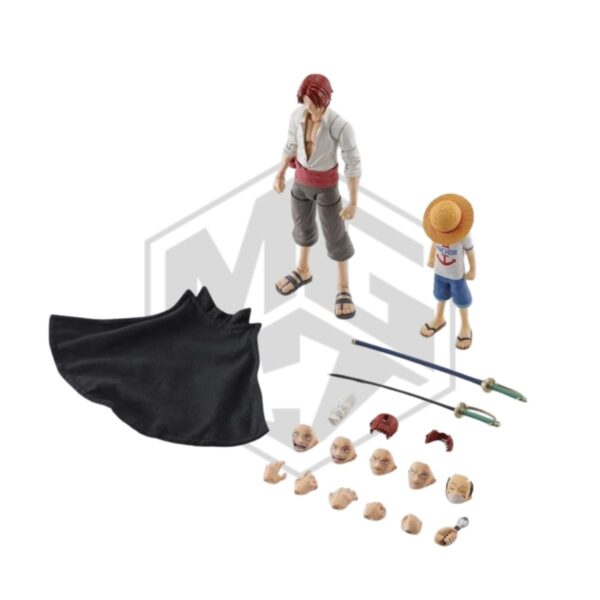 BANDAI SPIRITS: One Piece S.H.Figuarts Shanks and Monkey D. Luffy (Childhood) Action Figure