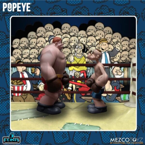 MEZCO TOYZ: Popeye Classic Comic Strip 5 Points Popeye & Oxheart Boxed Set