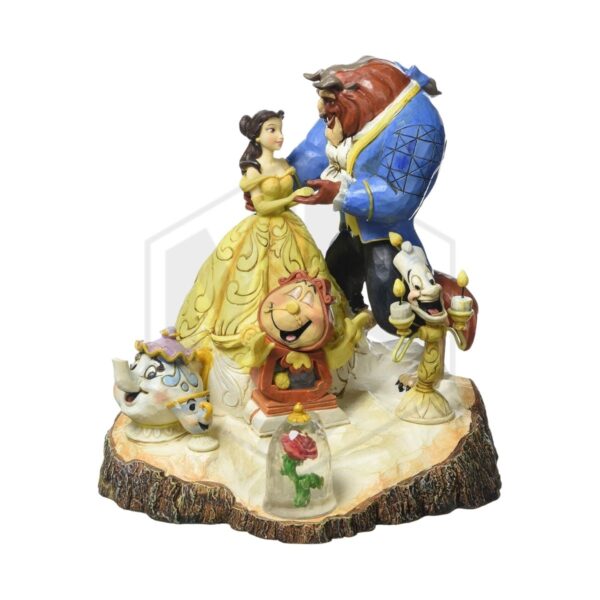 ENESCO: Disney Traditions Beauty and the Beast Carved by Heart Stone Resin Figurine