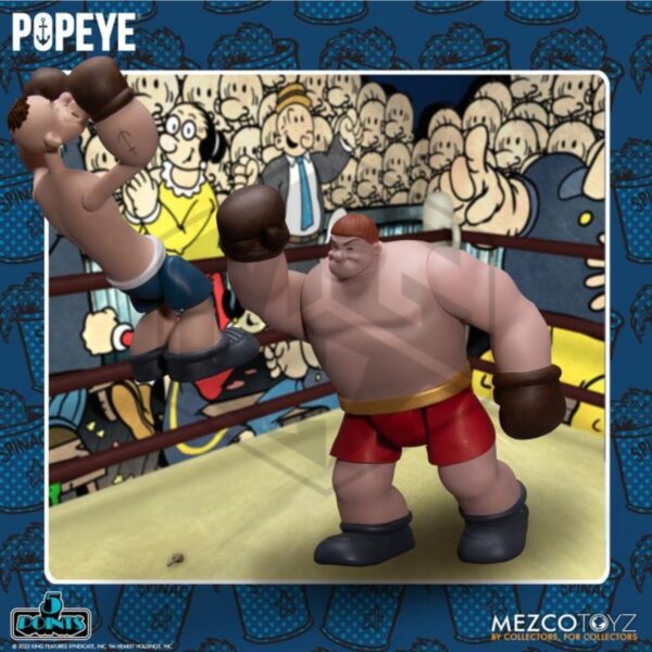 MEZCO TOYZ: Popeye Classic Comic Strip 5 Points Popeye & Oxheart Boxed Set