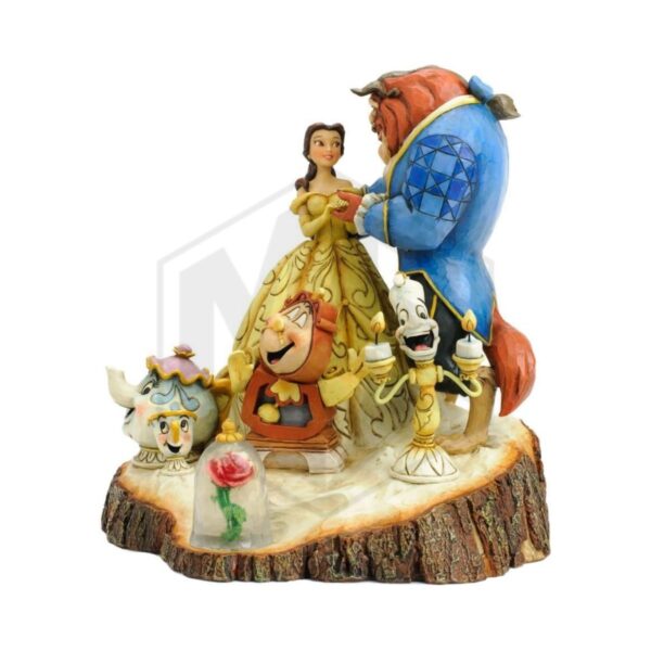 ENESCO: Disney Traditions Beauty and the Beast Carved by Heart Stone Resin Figurine