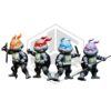 HEROCROSS: Teenage Mutant Ninja Turtles Hybrid Metal Figuration SDCC 2016 Exclusive Set of 4 Mini-Figures