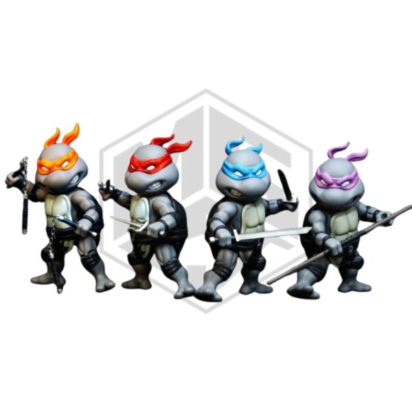HEROCROSS: Teenage Mutant Ninja Turtles Hybrid Metal Figuration SDCC 2016 Exclusive Set of 4 Mini-Figures