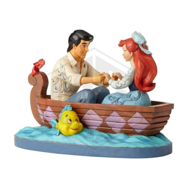ENESCO: Disney Traditions by Jim Shore The Little Mermaid Ariel and Prince Eric in Rowboat Figurine
