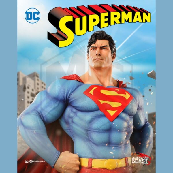 LEGENDARY BEAST STUDIO: Light Blue Classic Premier in Man of Tomorrow Portrait 1/3 Scale Prestige Series