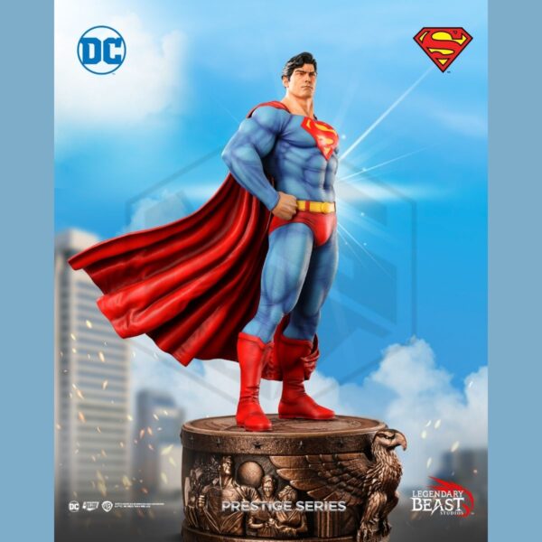 LEGENDARY BEAST STUDIO: Light Blue Classic Premier in Man of Tomorrow Portrait 1/3 Scale Prestige Series