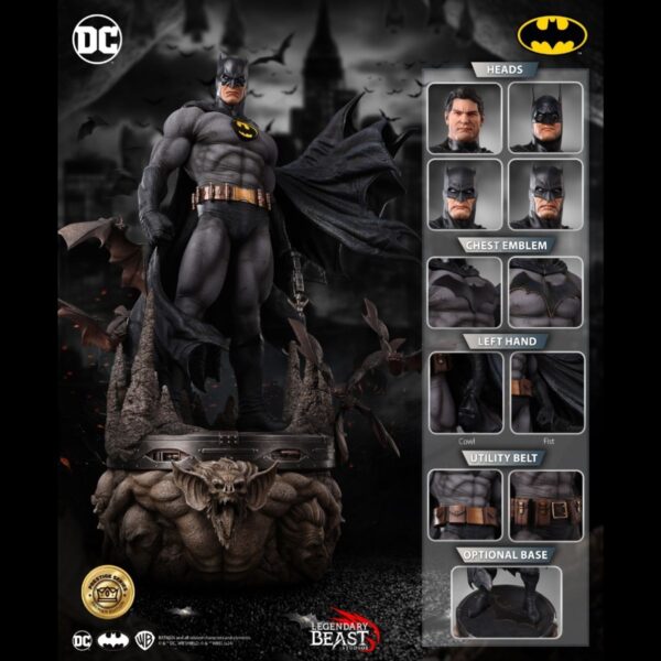 LEGENDARY BEAST STUDIO: BATMAN: PREMIER EDITION BLACK/GRAY VARIANT 1/3 Scale Prestige Series