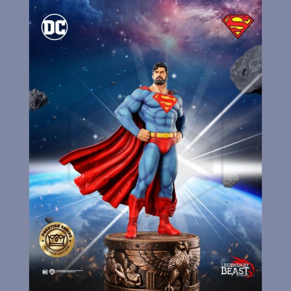 LEGENDARY BEAST STUDIO: Light Blue Classic Premier in Man of Tomorrow Portrait 1/3 Scale Prestige Series