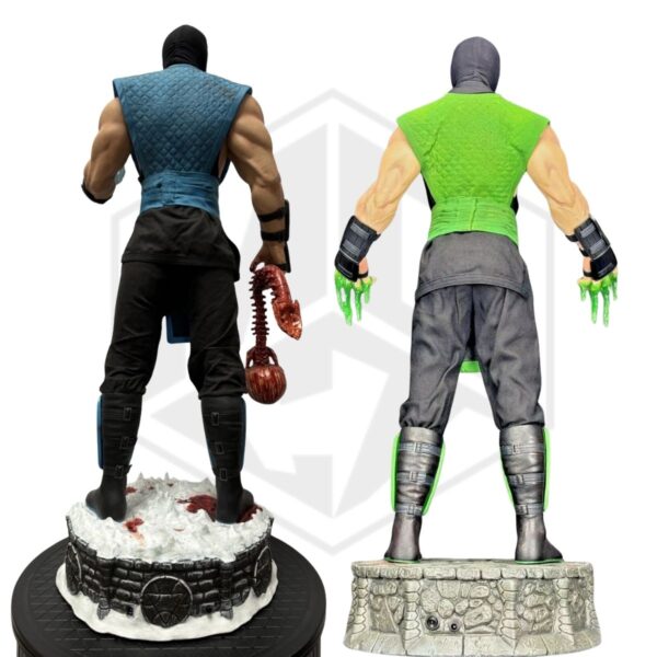 PCS: Exclusive Collectibles Mortal Kombat Sub Zero & Reptile Statue Green 1:3 Scale