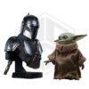 SIDESHOW: The Mandalorian - Din Djarin & HOT TOYS: The Mandalorian – Life-Size Grogu Figure