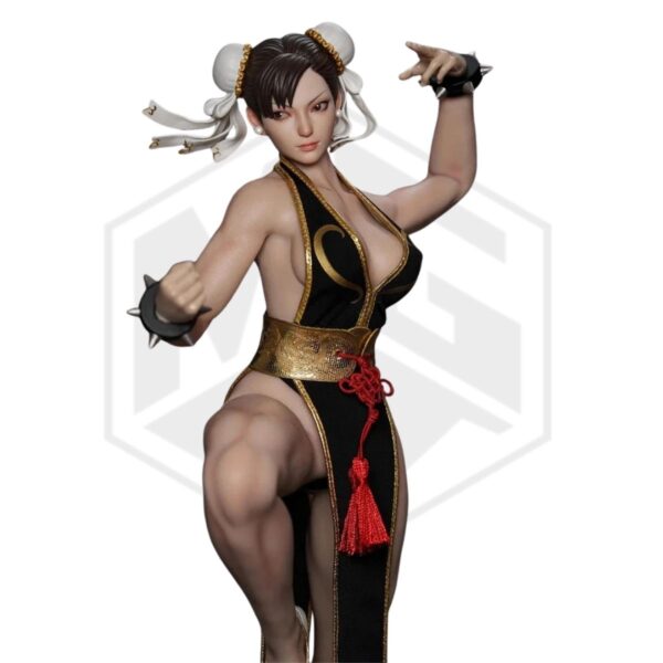 9 Play Toy 1/6 P023A Fighting Goddess Chun-Li 2.0 Black Sleeveless Cheongsam Version