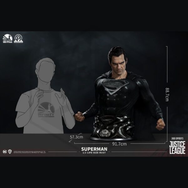 Infinity Studio X Penguin Toys: Superman Life-Size Bust Black Infinity Studio X Penguin Toys: Superman Life-Size Bust Black