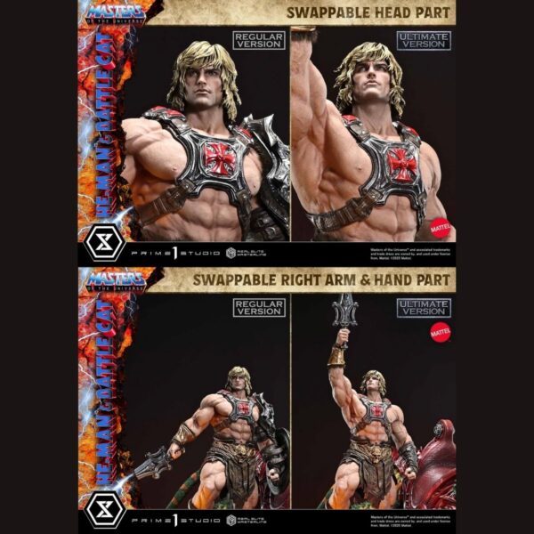 Prime 1 Studio: He-Man & Battle Cat (Ultimate Bonus Version) Statues
