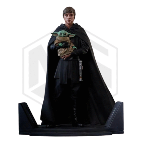 Iron Studios: SW Premier Collection Mandalorian Luke & Grogu Statue