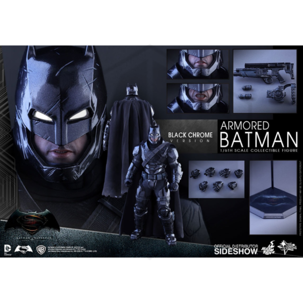 Hot Toys: Armored Batman Black Chrome Version 1/6 Scale