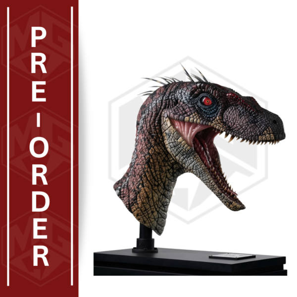 Pre-order: Male Alpha Velociraptor Life-Size Bust by Elite Creature Collectibles